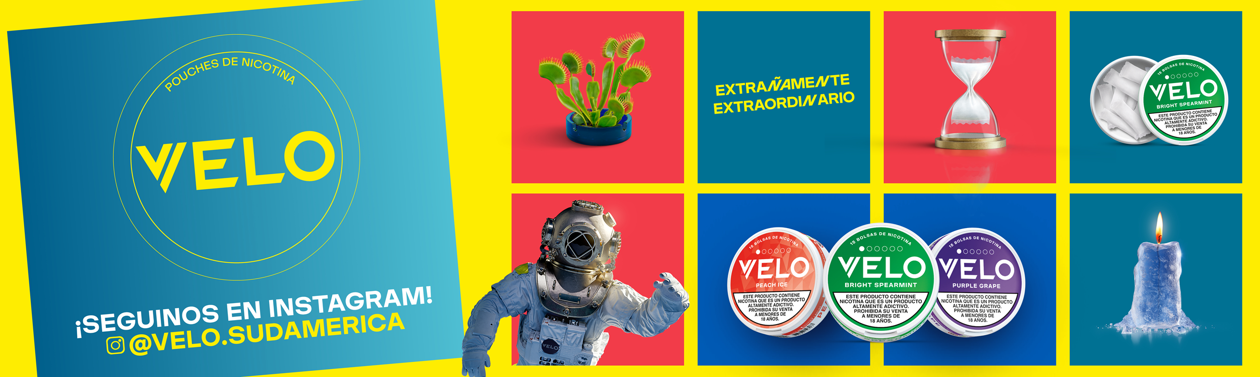 Pouches de Nicotina Velo. Seguinos en Instagram.