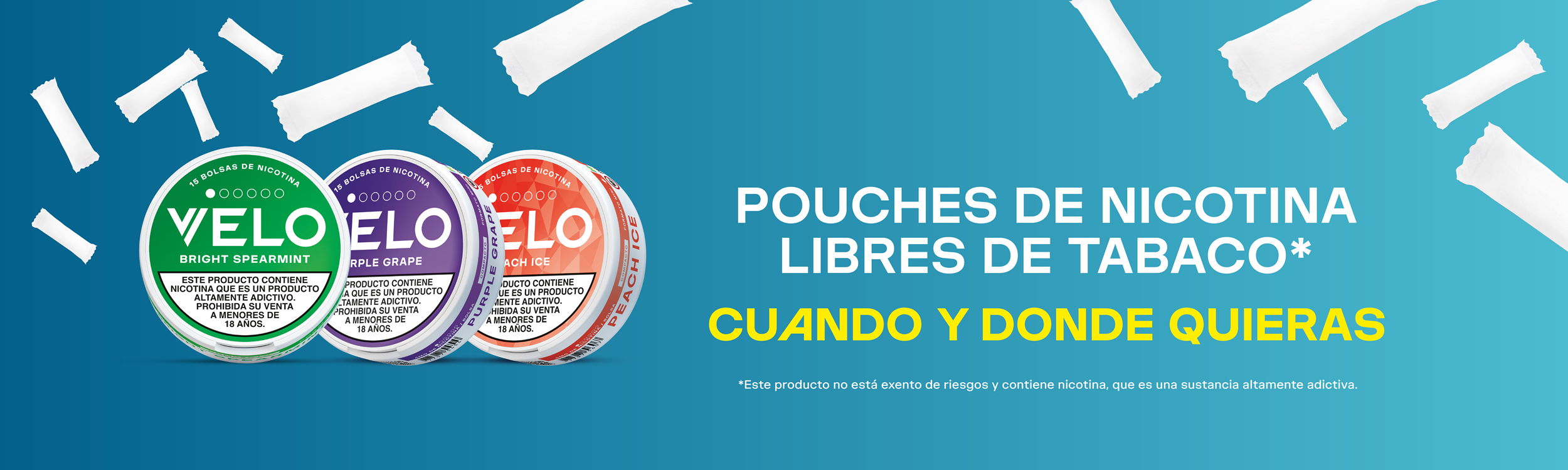 POUCHES DE NICOTINA LIBRES DE TABACO CUANDO Y DONDE QUIERAS