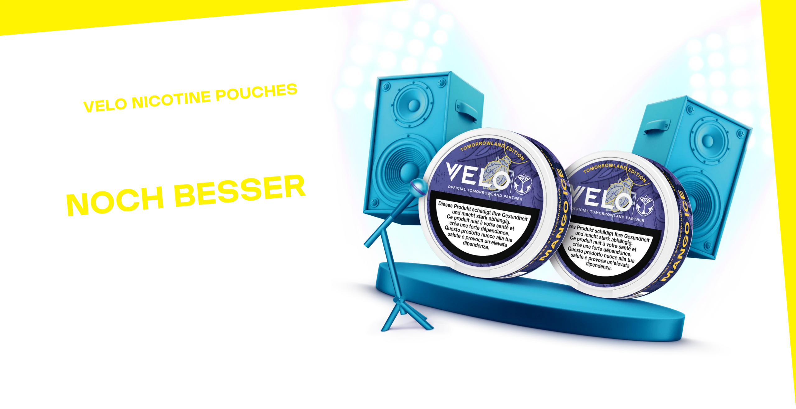 So klingt der Sommer noch besser - VELO wird diesen Sommer auf verschiedenen Festivals vor Ort sein. Komm mit deinen Freunden vorbei und geniesst die Musik!