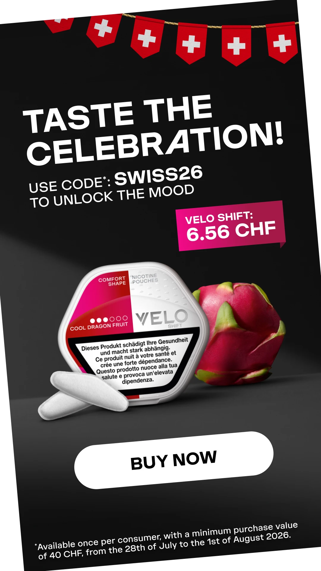 Taste the celebration! Use code SWISS26