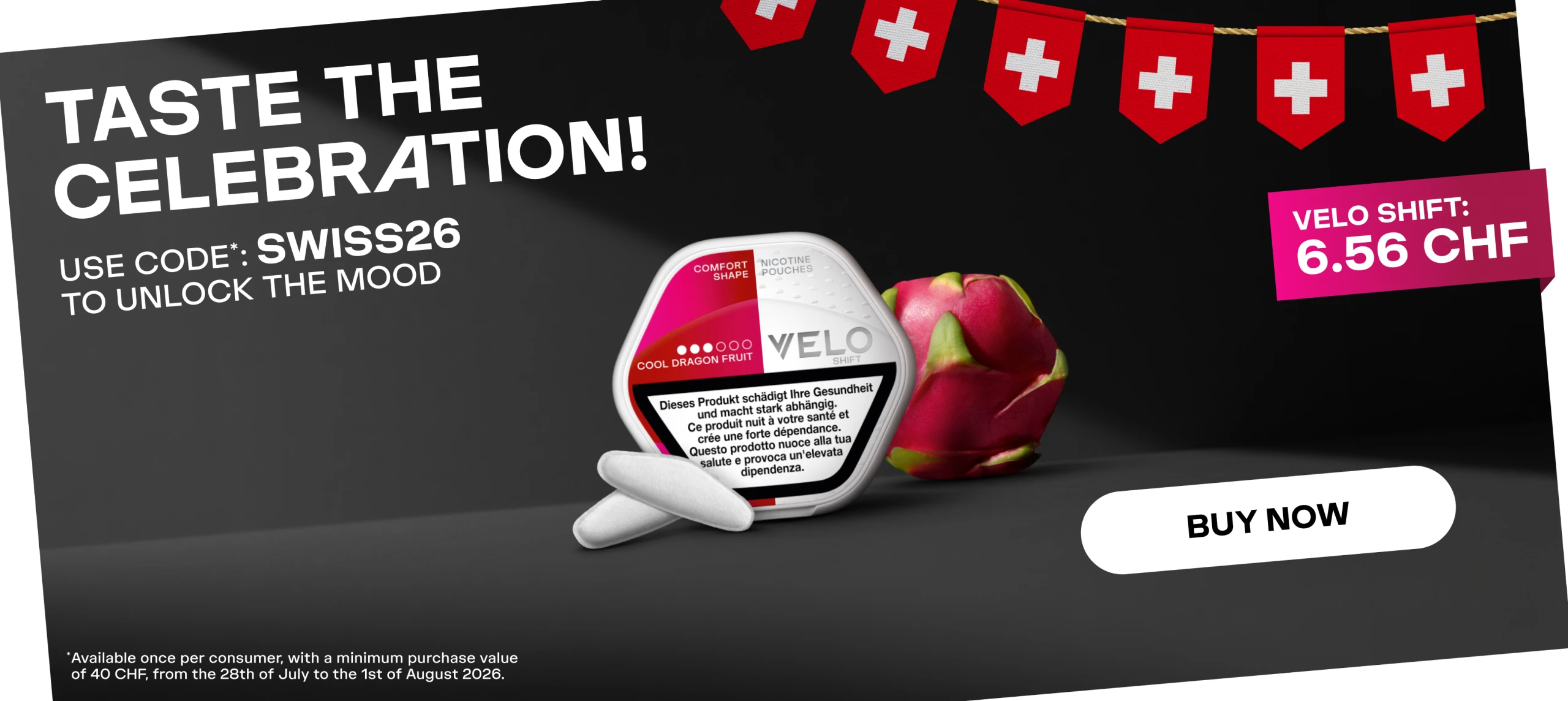 Taste the celebration! Use code SWISS26