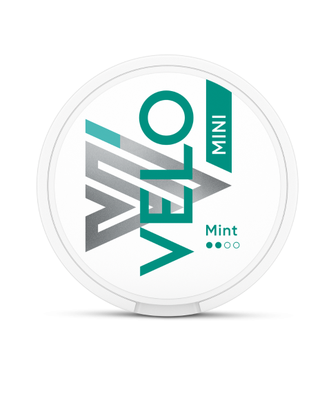 Box of Velo Mint Mini nicotine pouches in front view