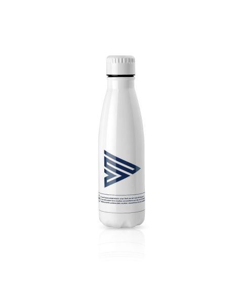 White and blue Velo bottle