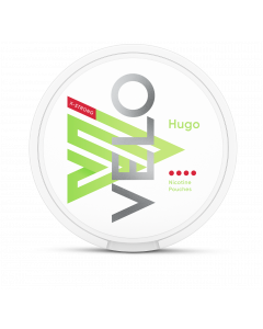Boîte de sachets de nicotine Velo Hugo X-Strong de face