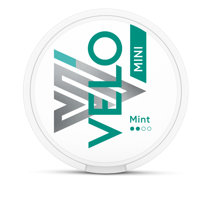 Box of Velo Mint Mini nicotine pouches in front view