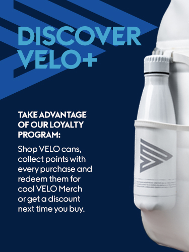 Discover Velo+ and our accessories: the Velo metal box and the white Velo bottle