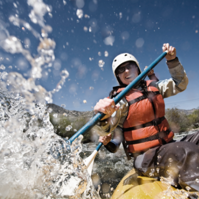 Activity Velo+ one person on a canoe