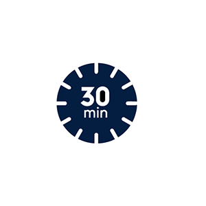 Symbol für 30-minütige Stoppuhr