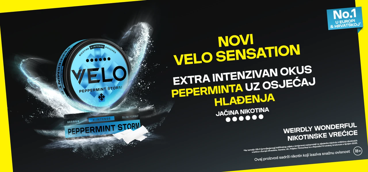 Novi Velo Peppermint Storm - Velo  Nikotinske Vrecice Hrvatska