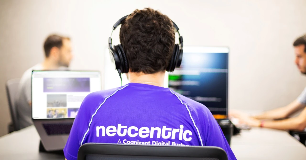 Developer in front of computer