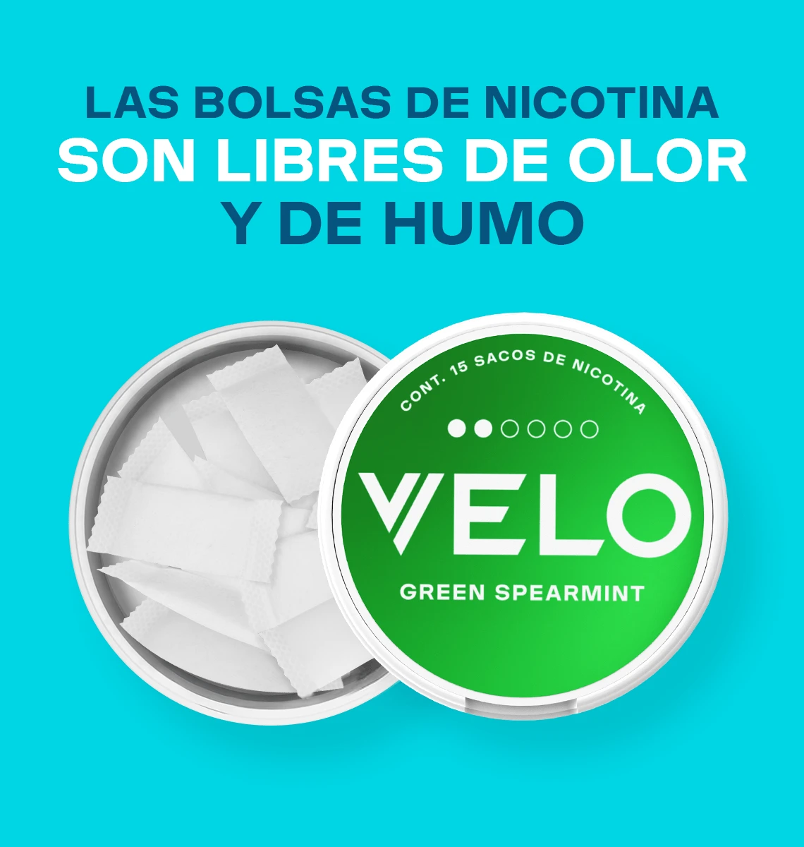 Teaser VELO libre de olor bolsas de nicotina discretas y sin humo