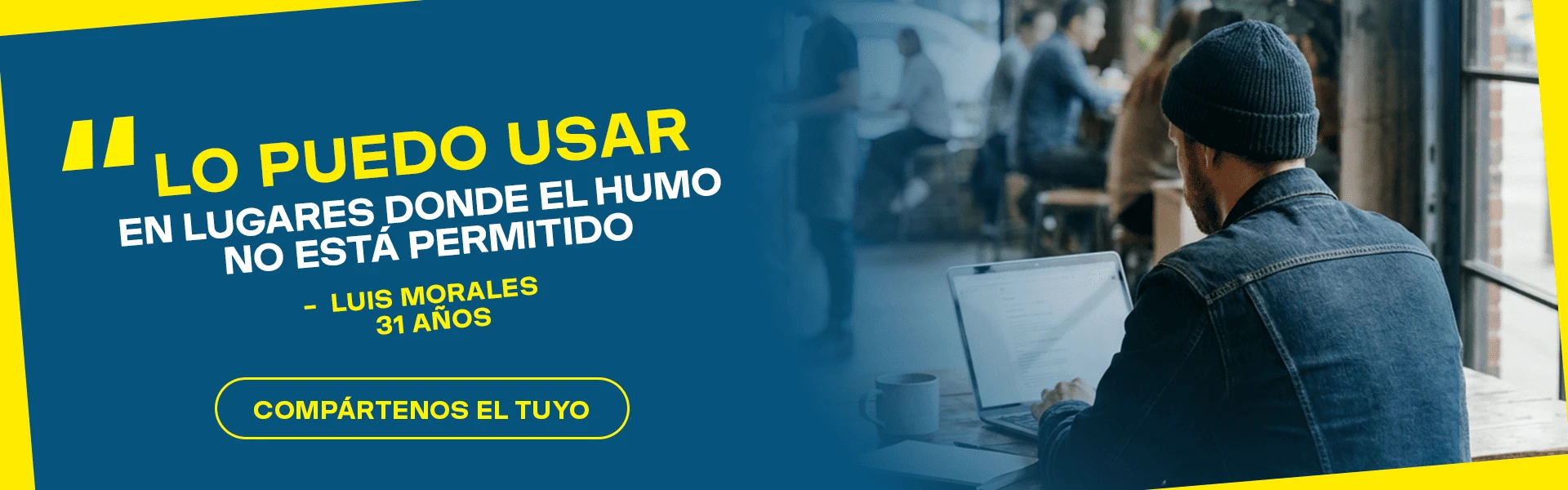 Teaser móvil testimonio VELO experiencia real de usuario de bolsas de nicotina