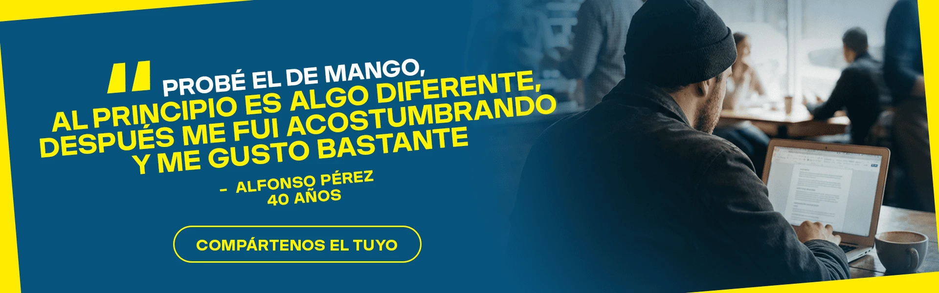 Teaser móvil testimonio VELO opinión real de consumidor de bolsas de nicotina