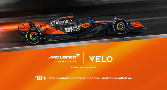  McLaren y VELO en alianza dentro de un circuito de Fórmula 1
