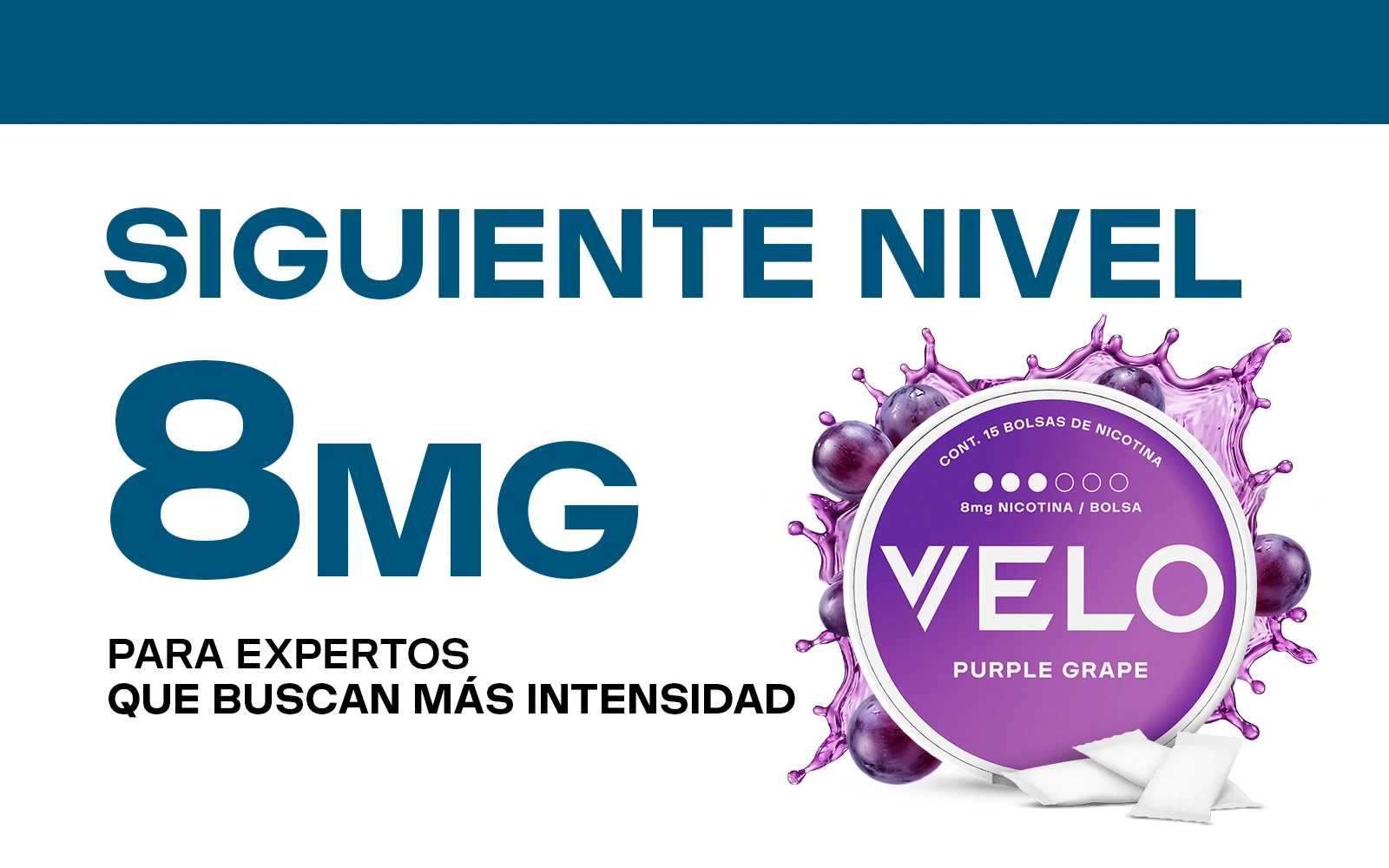 Nivel de nicotina VELO 8 mg 
