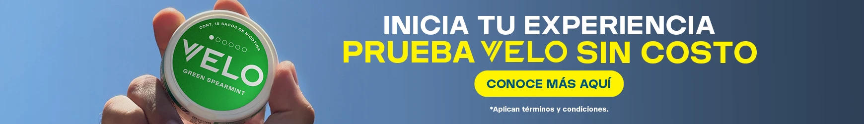 Promoción de prueba de productos VELO 