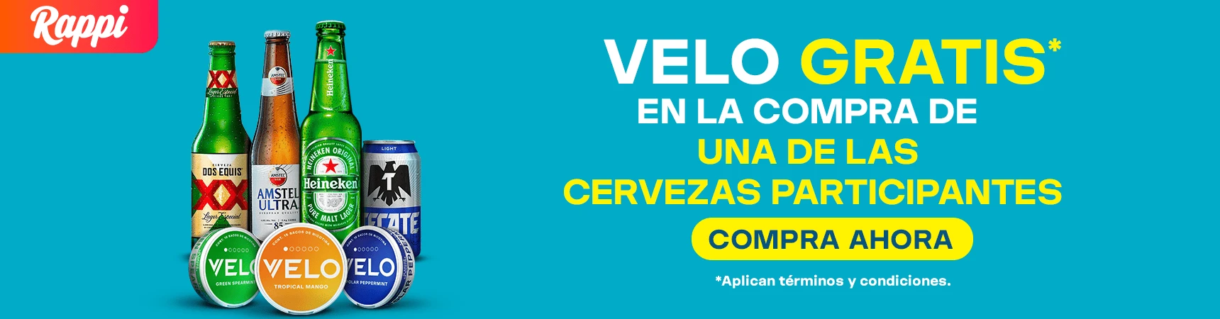 VELO gratis en la compra de cervezas participantes