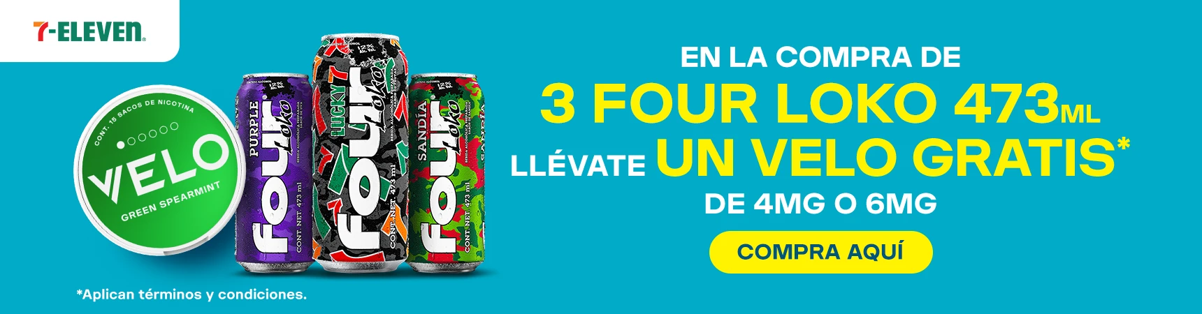 3 FOURLOKO 437 ML LLEVATE UN VELO GRATIS DE 4MG O 6MG
