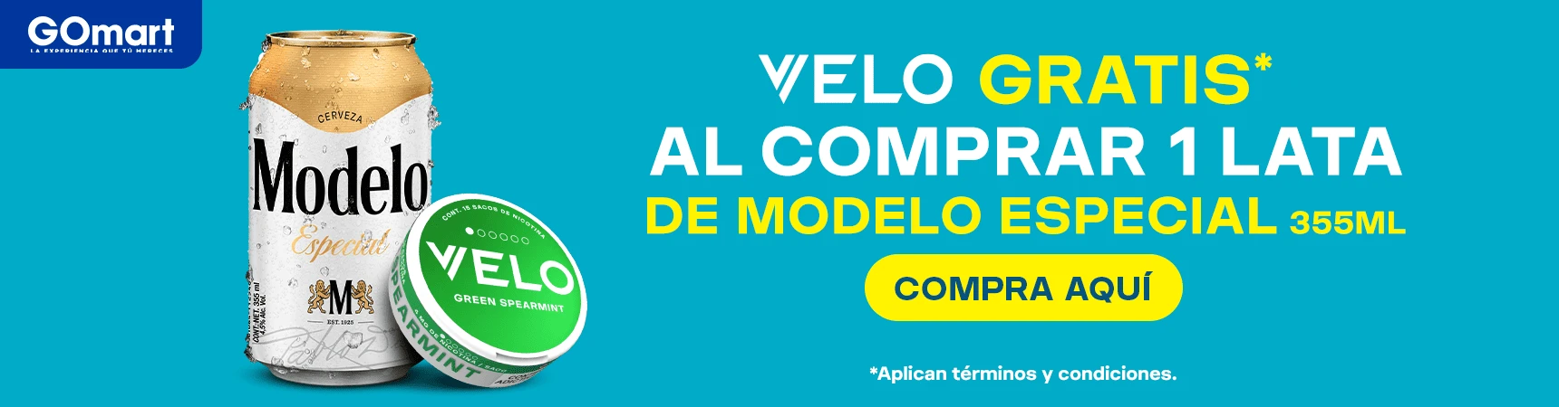 Promocion GOMART VELO gratis X Modelo lata