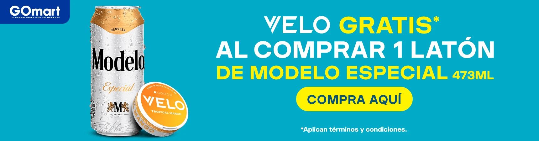 Promocion GOMART VELO gratis X Modelo latón