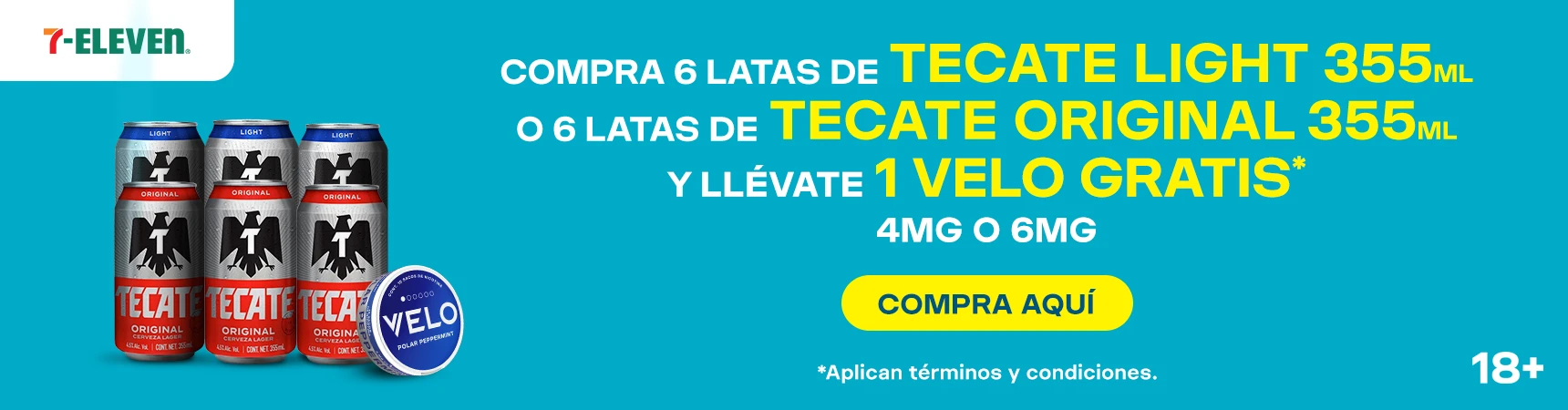 SIX TECATE ORIGINAL LLEVATE UN VELO GRATIS