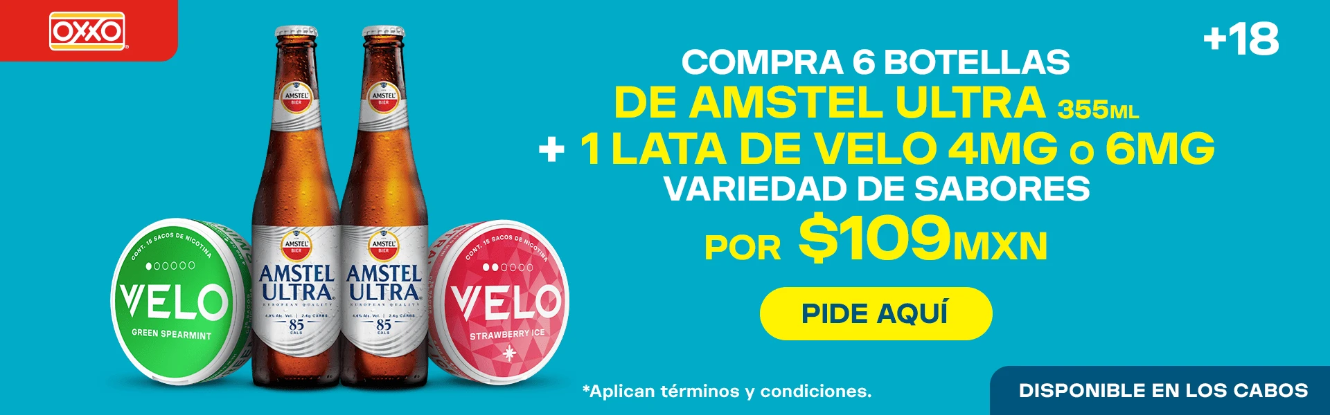 Promocion OXXO VELO SIX TECATELIGHT  X VELO POR $109