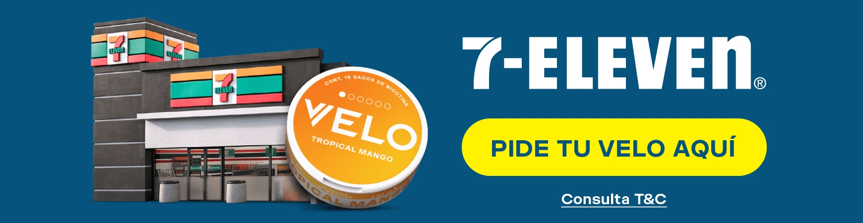 Promoción de muestra gratis de VELO en 7-Eleven