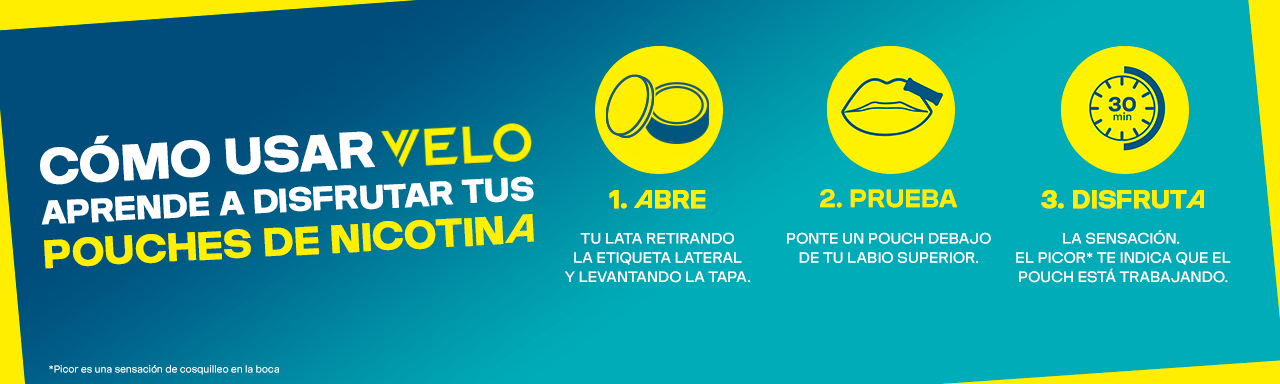 Velo Pouches de Nicotina - Como usar