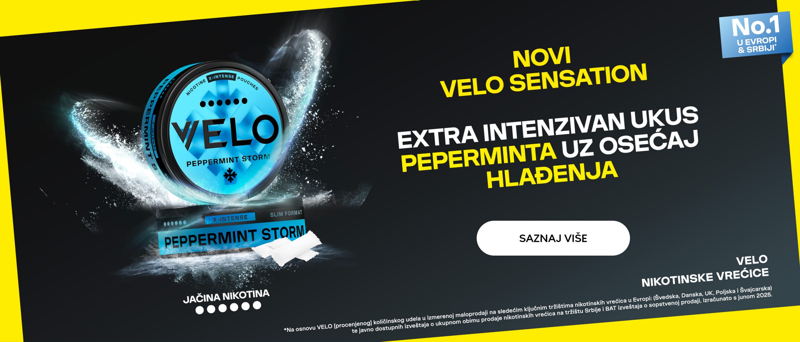 Novi Velo Sensation Peppermint Storm u Slim varijanti od 17mg