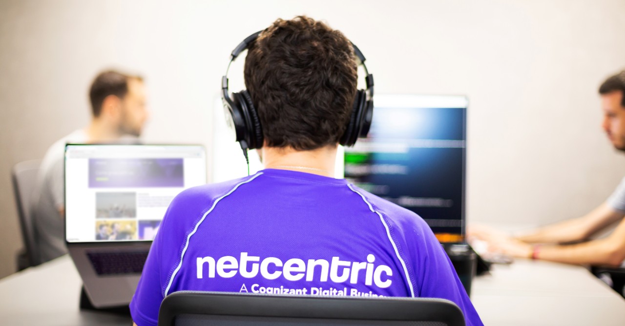 Developer in front of computer