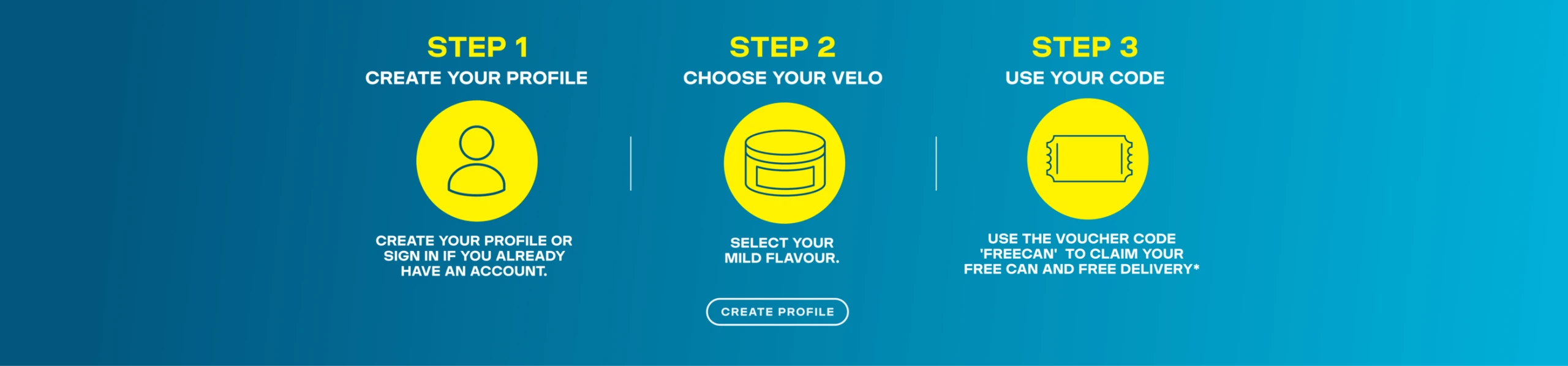 Velo Free Trial Steps